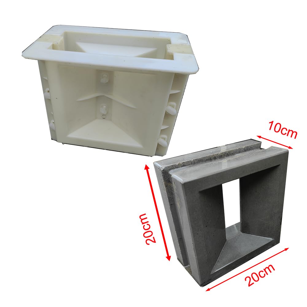 Cement net red double sided hollow brick plastic mold decoration decorative wall Concrete and Plastic Junction Box Enclosures, 20cm x 20cm x 10cm