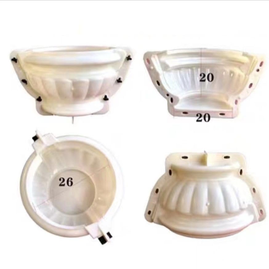 Reazone Molds 26cm/10.24in Flower Pot Mold Pot Cement Mold Plastic Steel European Flower Pot Round Flower Bonsai Abrasive Tool