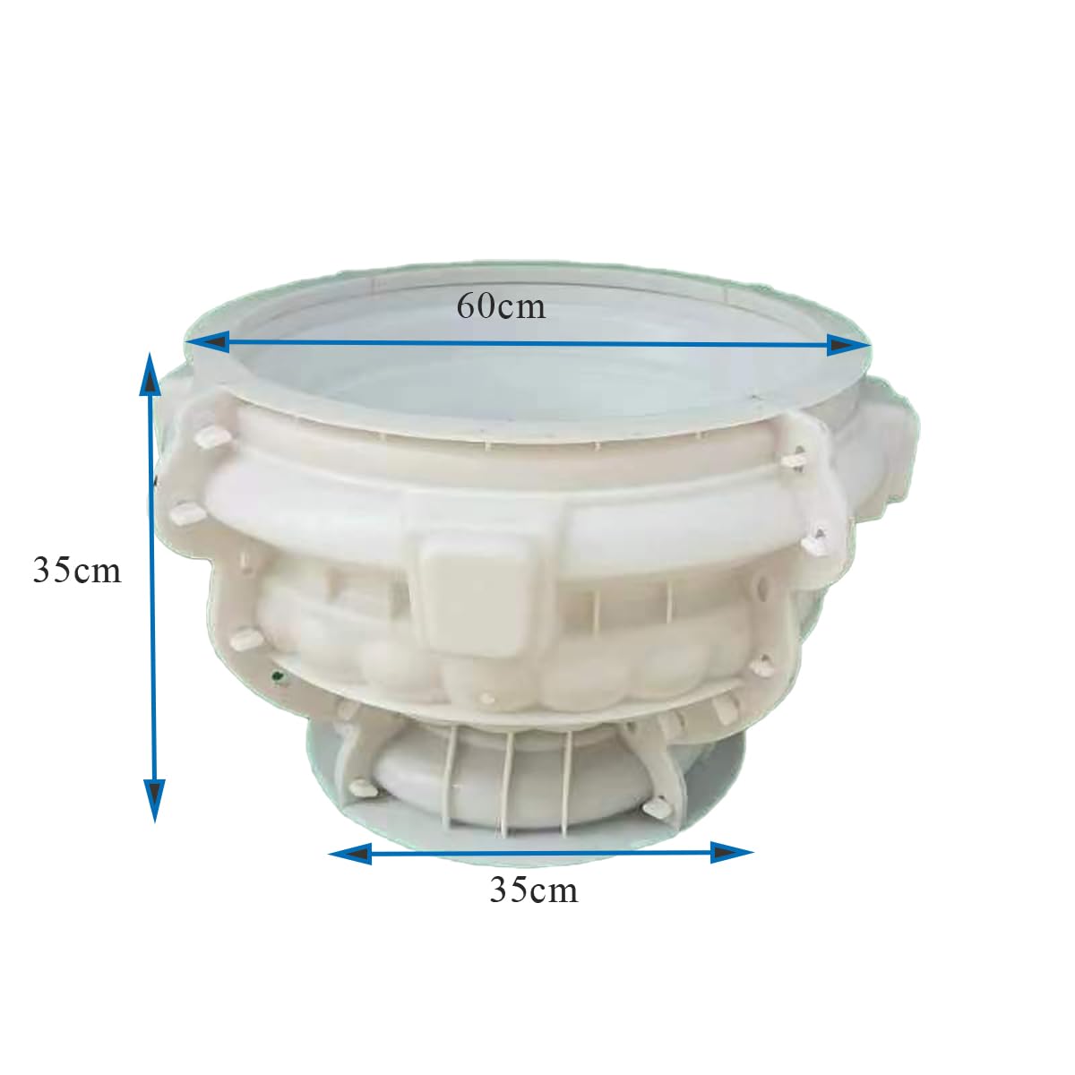 Reazone Molds 60cm/23.62in Plastic Flower Pot Mold Imitation Stone Shopping mall European Extra Large Round Flower Pot Villa Courtyard Airport Outdoor