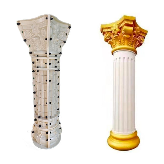 Reazone Molds D20x125cm plastic steel European Roman column mold gate column pour-in-place cement building template model villa manufacturer