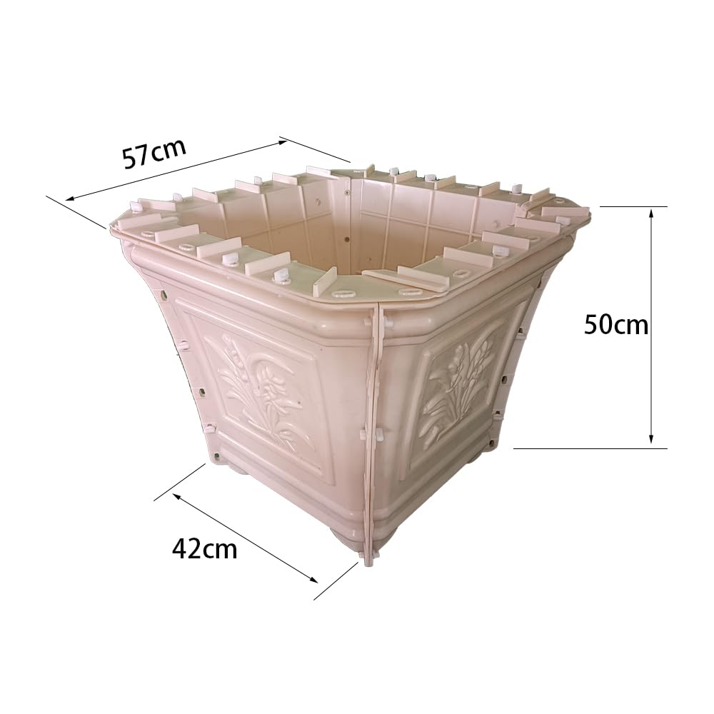Reazone Molds RZF16 Square Orchid Mould Making Concrete for Garden Flower Pot