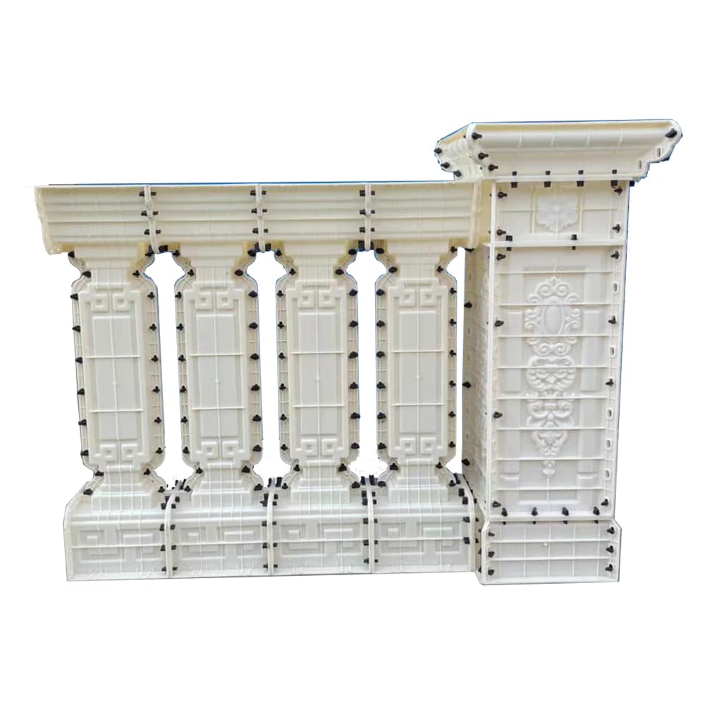Roman Column Railing Mold, 90 Inch, Chinese Style Villa Balcony Guardrail, Cast-in-Place Cement Column Pier Handrail