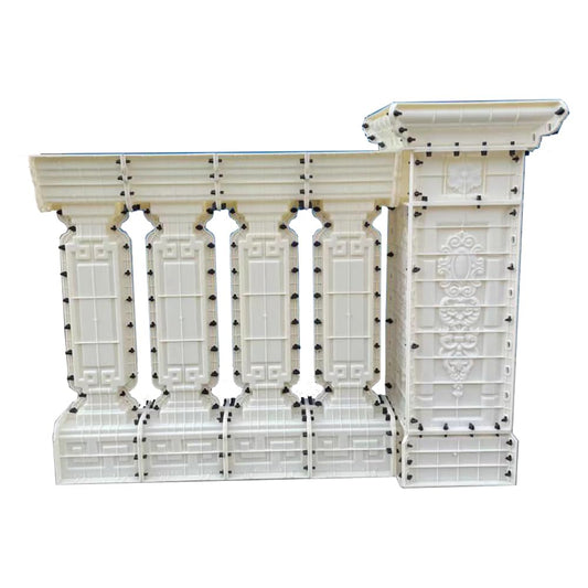Roman Column Railing Mold, 90 Inch, Chinese Style Villa Balcony Guardrail, Cast-in-Place Cement Column Pier Handrail