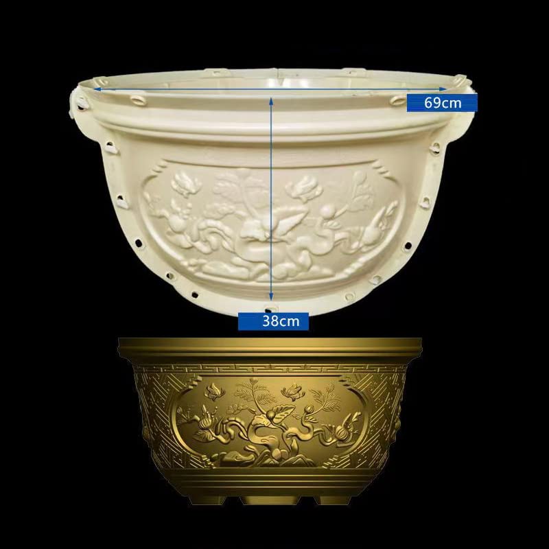 Hight 38cm ABS Garden Concrete Round Flower Pot Plastic Molds