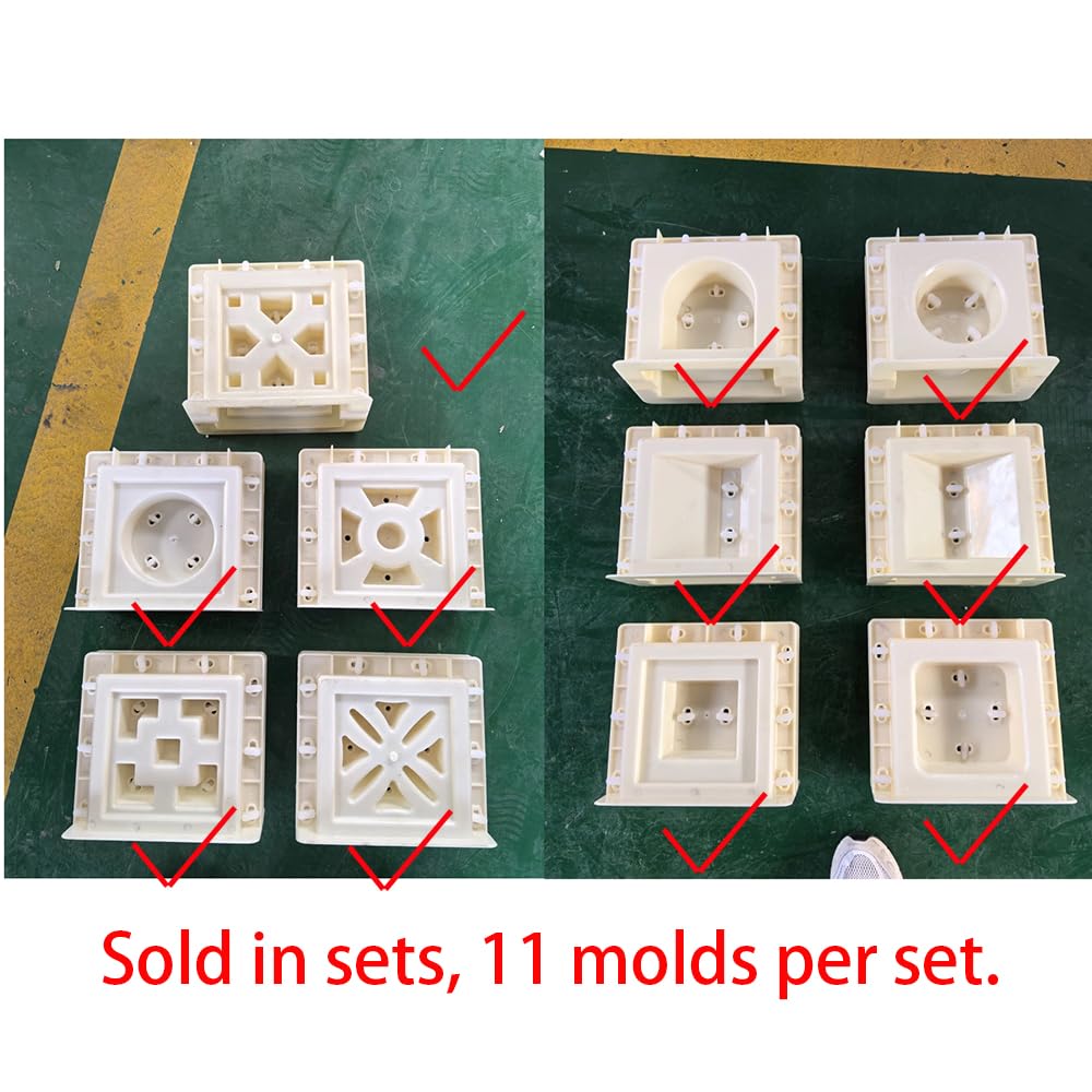 Cement net red double sided hollow brick plastic mold decoration decorative wall Concrete and Plastic Junction Box Enclosures, 20cm x 20cm x 10cm