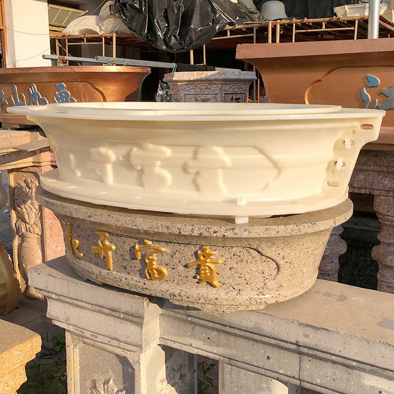 Flower Pot Mold Pot Cement Mold Plastic Bonsai Model Homemade 60 Oval