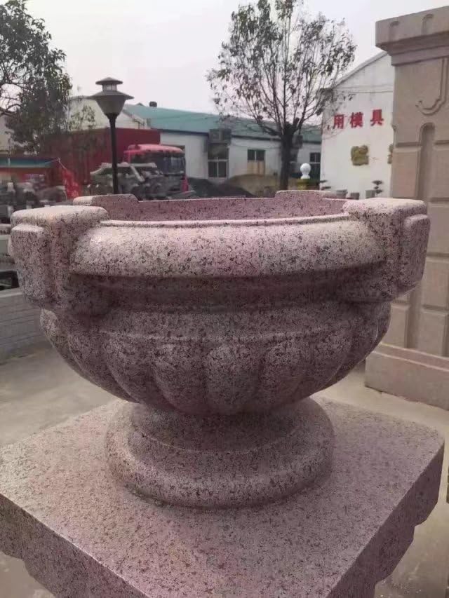 Reazone Molds 60cm/23.62in Plastic Flower Pot Mold Imitation Stone Shopping mall European Extra Large Round Flower Pot Villa Courtyard Airport Outdoor
