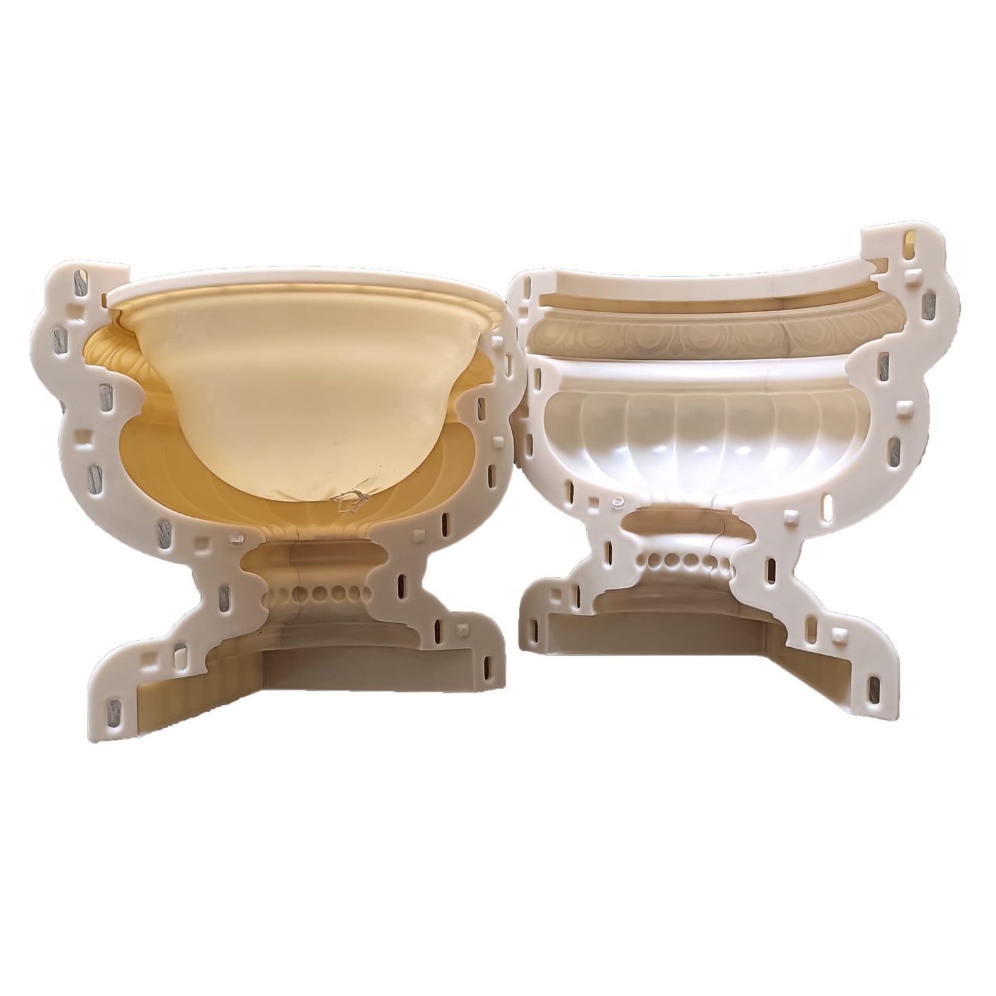 Reazone Molds Flower Pot Mold, European Cement Products Template, Concrete Soil Square Hexagonal self-Made Bonsai Grinding Tool Flower Box