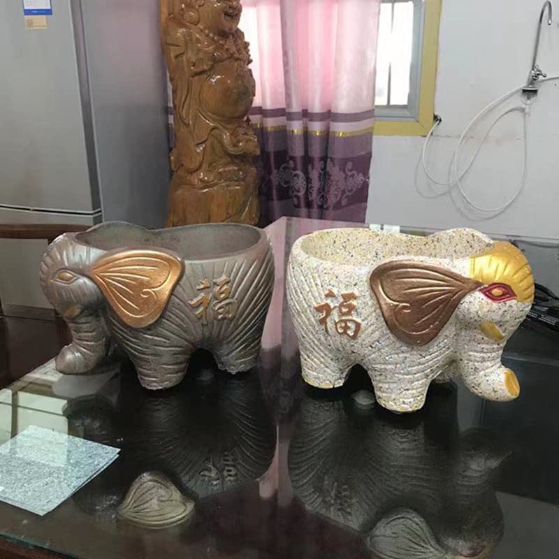 Precast 45cm Garden Decorative Concrete Animal Large Elephant Shape Planter Flower Pot molds for Garden