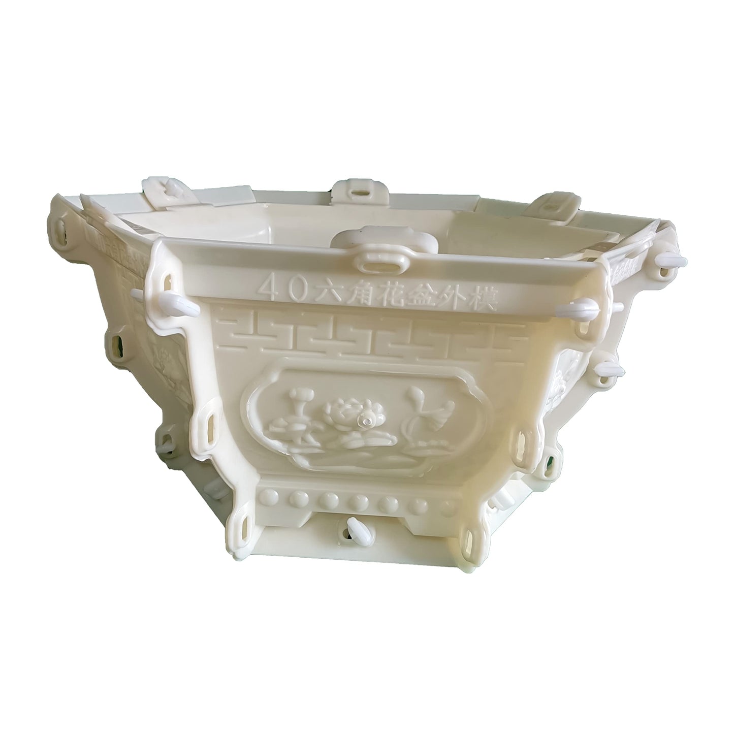 New Hexagon Flower Pot Thickened Mold ，Cement cast-in-Place Pot Model, Concrete Homemade Bonsai
