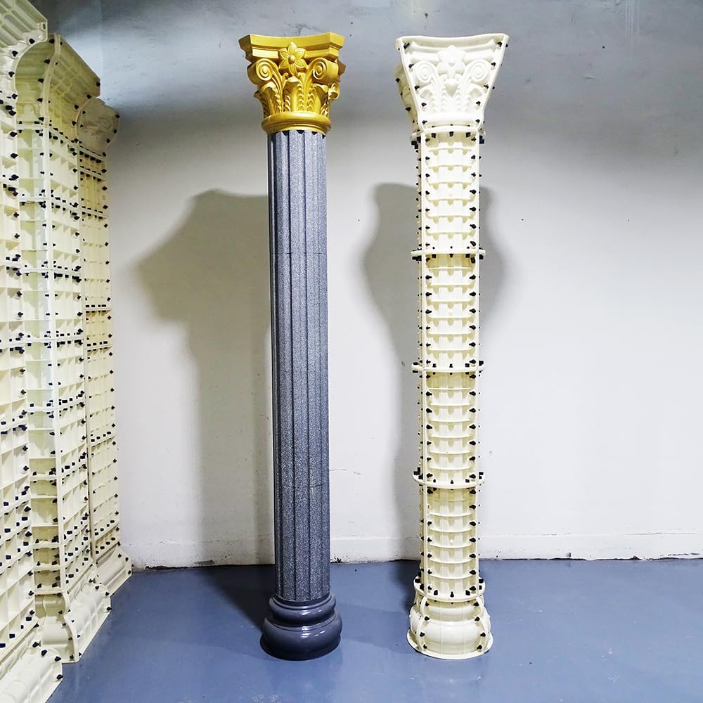 25cm/9.84in Round Column Wedding Ceremony Party Decoration Reusable Mould Pedestal Flower Seat Gypsum Concrete Mold