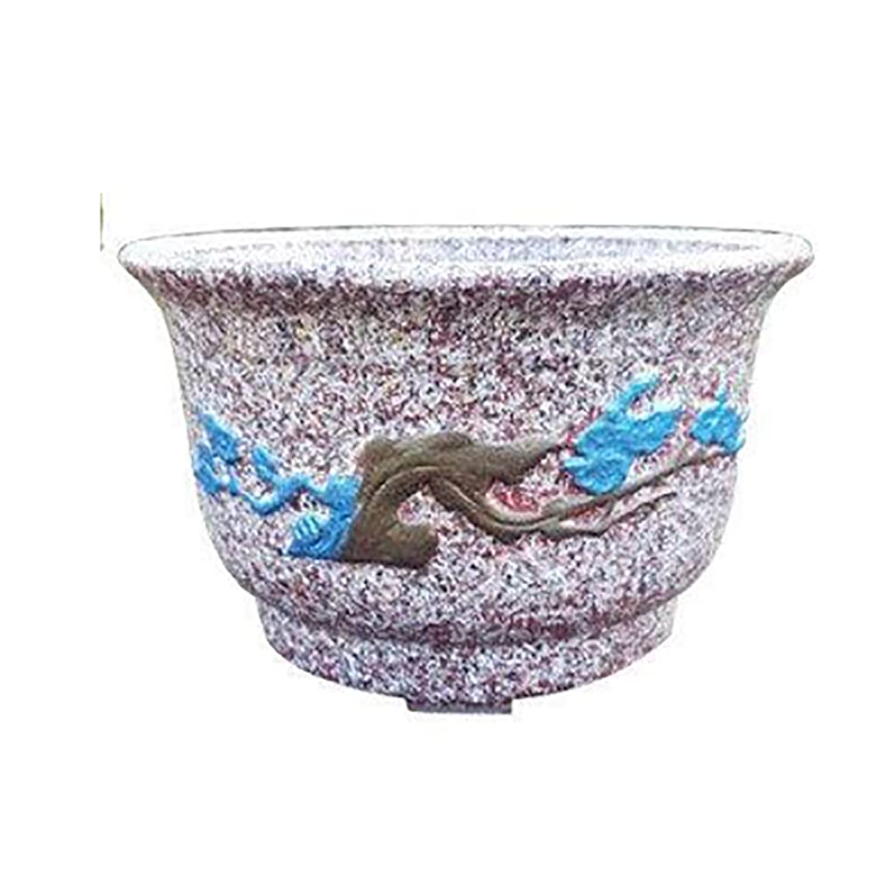Reazone Molds Cement Flower Pot Mold Basin Golden Platinum Round Plastic Flower Plate European -Style Potted Model Mixed Clay Mold self -Made