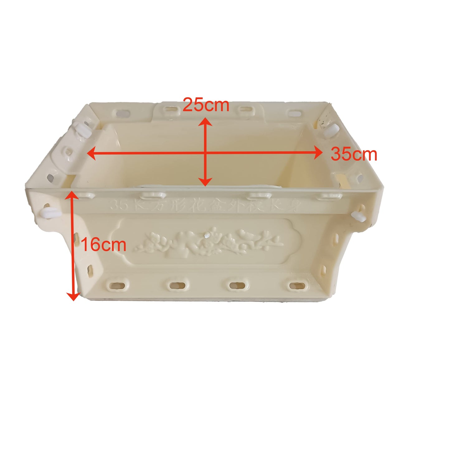 Reazone Molds Cement Pot Mold, Cement Homemade Hexagonal Rectangle Thickened Pot Concrete Model, Bottom Grouting