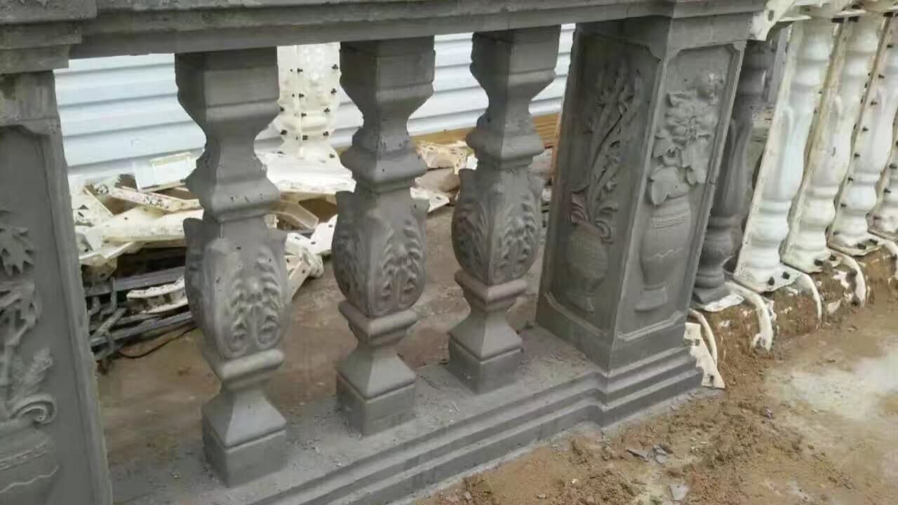 Height 70cm precast Plastic Decorative Square Flower Shape Concrete Baluster Mold for Sale