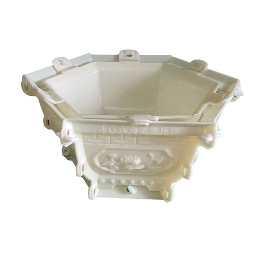 New Hexagon Flower Pot Thickened Mold ，Cement cast-in-Place Pot Model, Concrete Homemade Bonsai