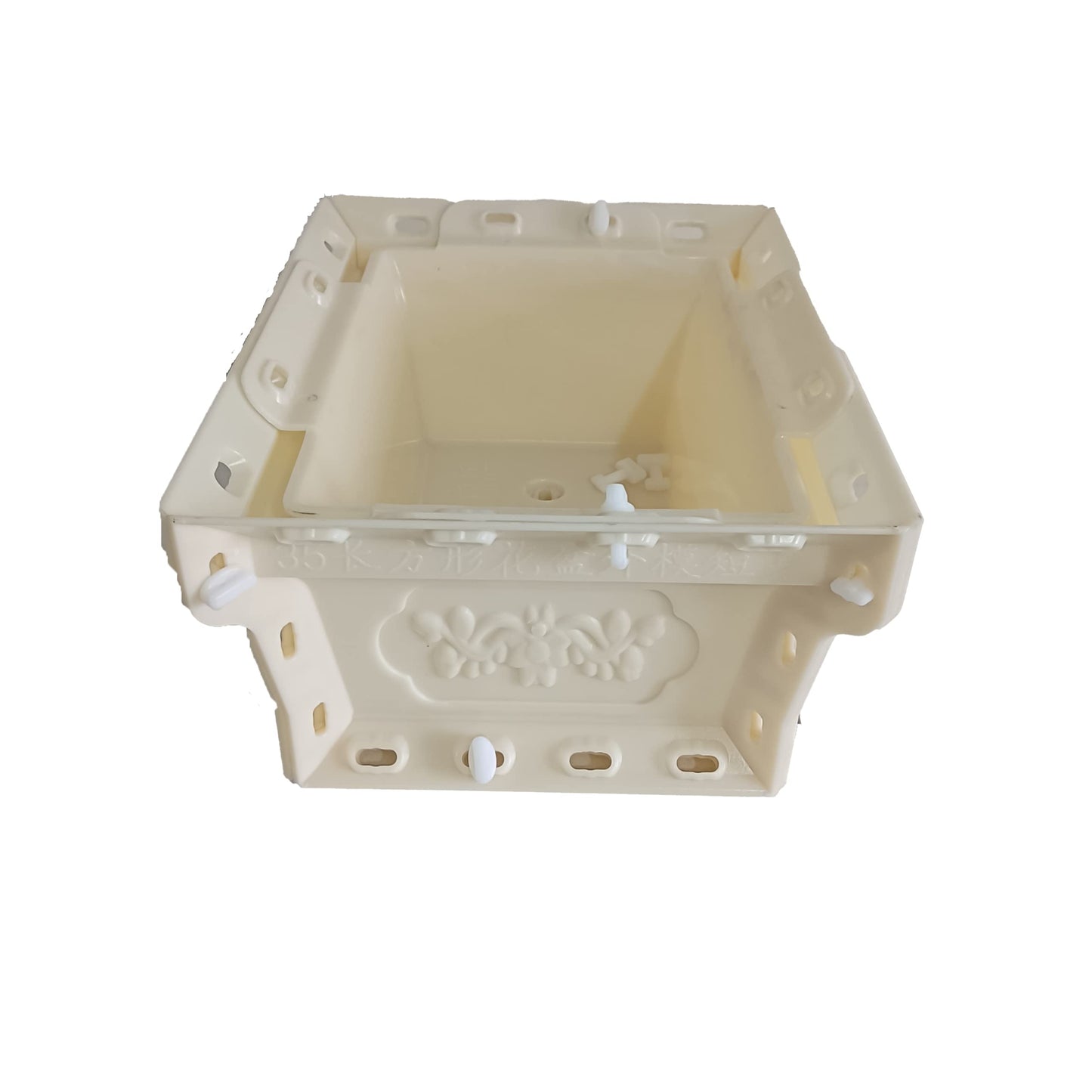 Reazone Molds Cement Pot Mold, Cement Homemade Hexagonal Rectangle Thickened Pot Concrete Model, Bottom Grouting
