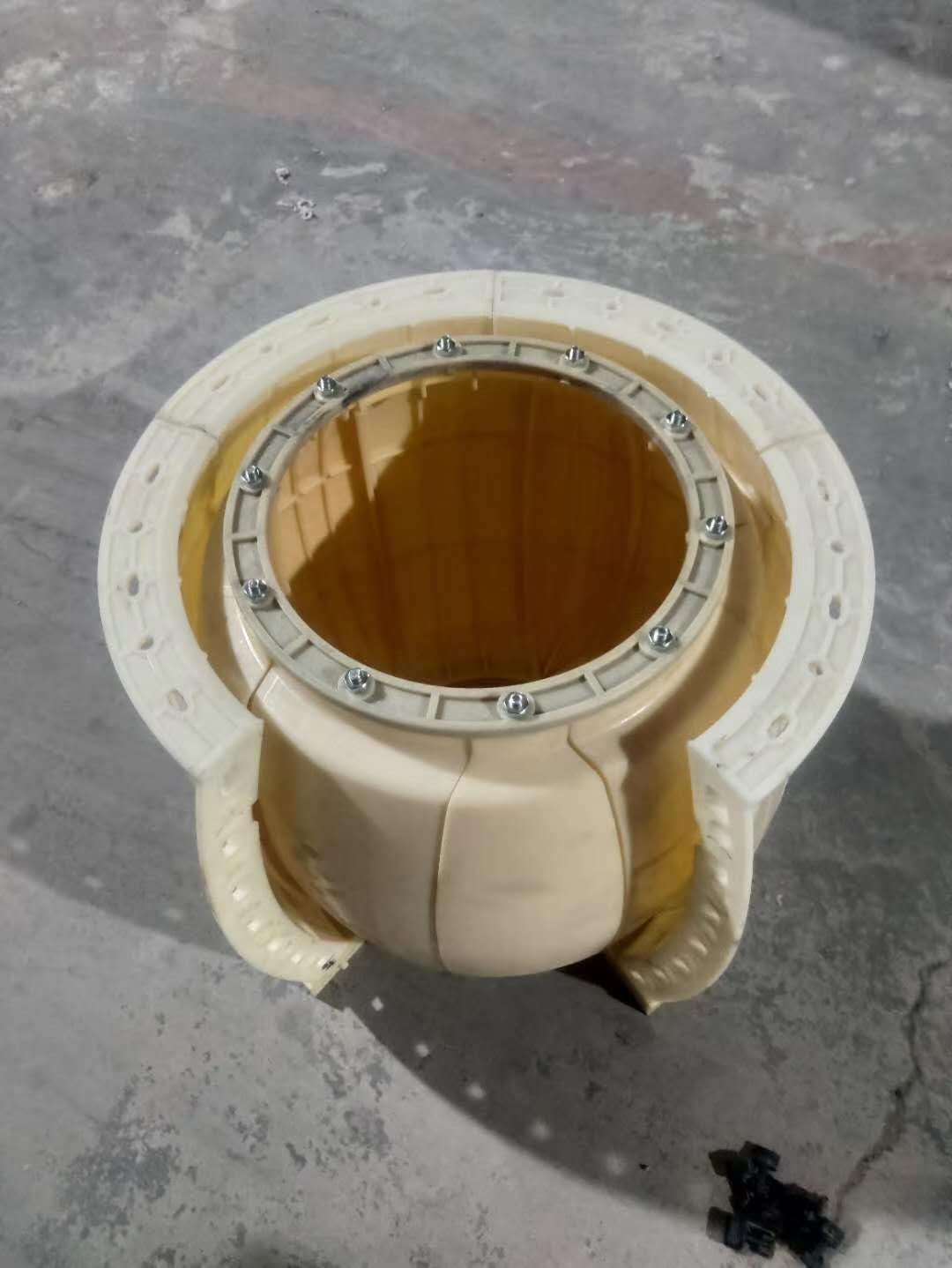 Reazone Molds Wood Xexture Concrete Pot Plastic Garden Mold for Sale Model Small