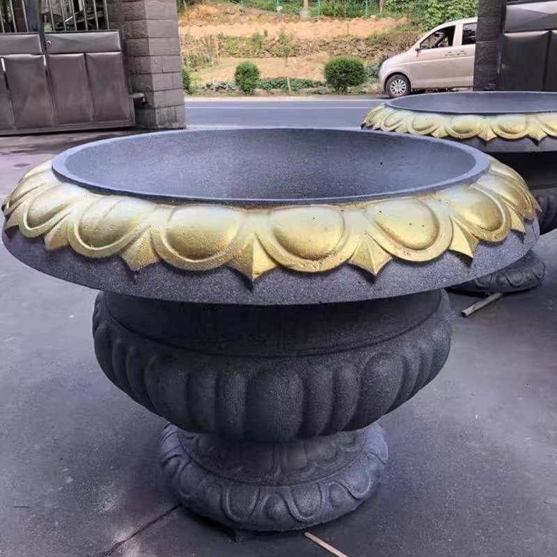 Reazone Molds 68cm(26.77) GRC Durable Home Gardening Bonsai DIY Round Concrete Flower Pot Mold Plastic Precast Concrete