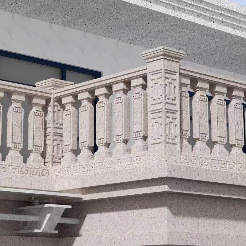 Roman Column Railing Mold, 90 Inch, Chinese Style Villa Balcony Guardrail, Cast-in-Place Cement Column Pier Handrail