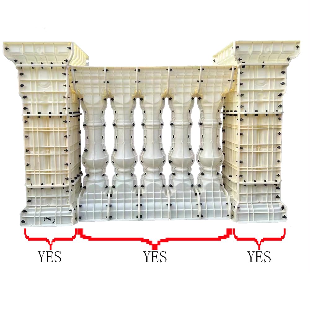 Cast-in-Place European Roman Column Mold Plastic Steel Balcony Railing handrail Fence vase Column Building Components Factory Direct Sales
