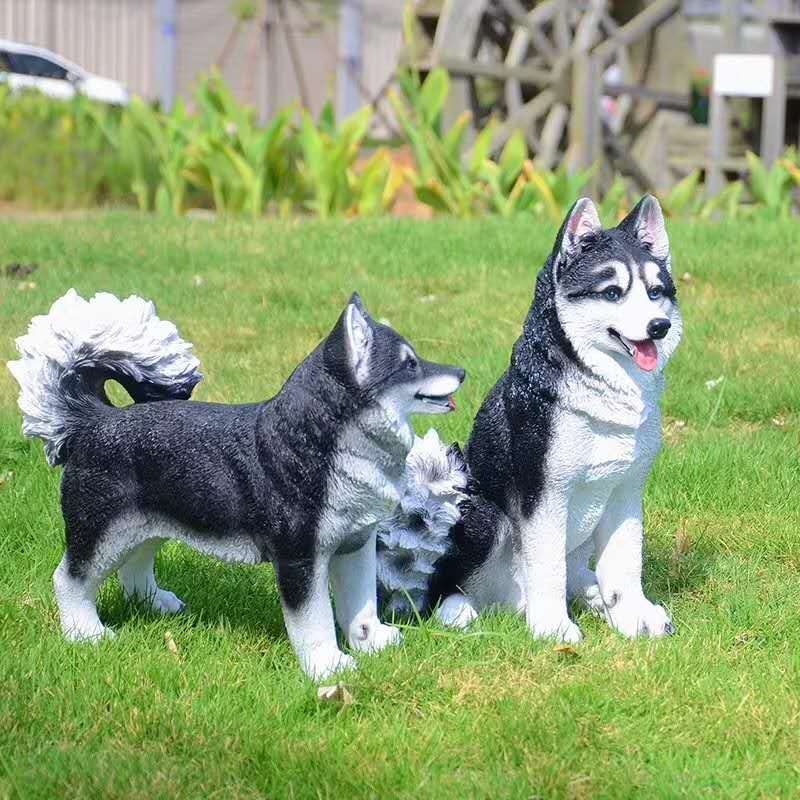 Reazone Molds Precast Garden Decoration Cement Concrete Statues Plastic Animal Dog Mold for Sale