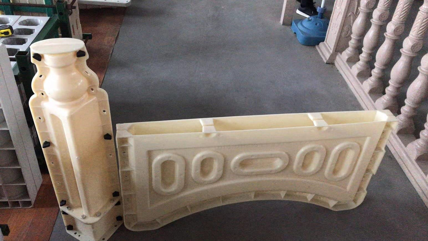 Reazone Molds Lawn Guardrail Mould 84.2x66cm Concrete Prefab Imitation Stone Garden Villa Landscape