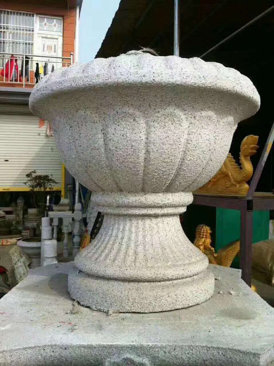 cast in Place Outdoor Garden Cement Plastic Precast Concrete Flower Pot Decorative Planter Molds for Sale White
