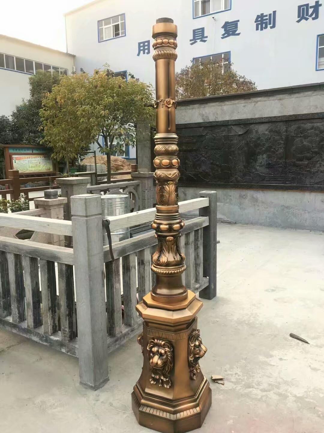 Reazone Molds precast Plastic Injection Concrete Cement Antique lamp Light Pole Moulding mlods for Outdoor Yard Garden