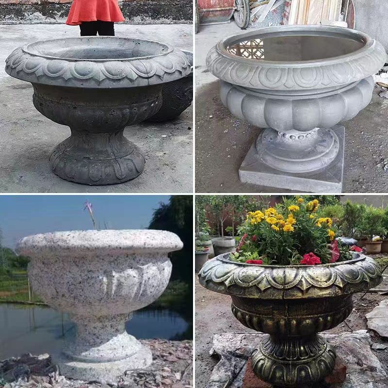Reazone Molds Cement Pot Mold Bonsai Round Plastic Model European cast-in-Place Concrete