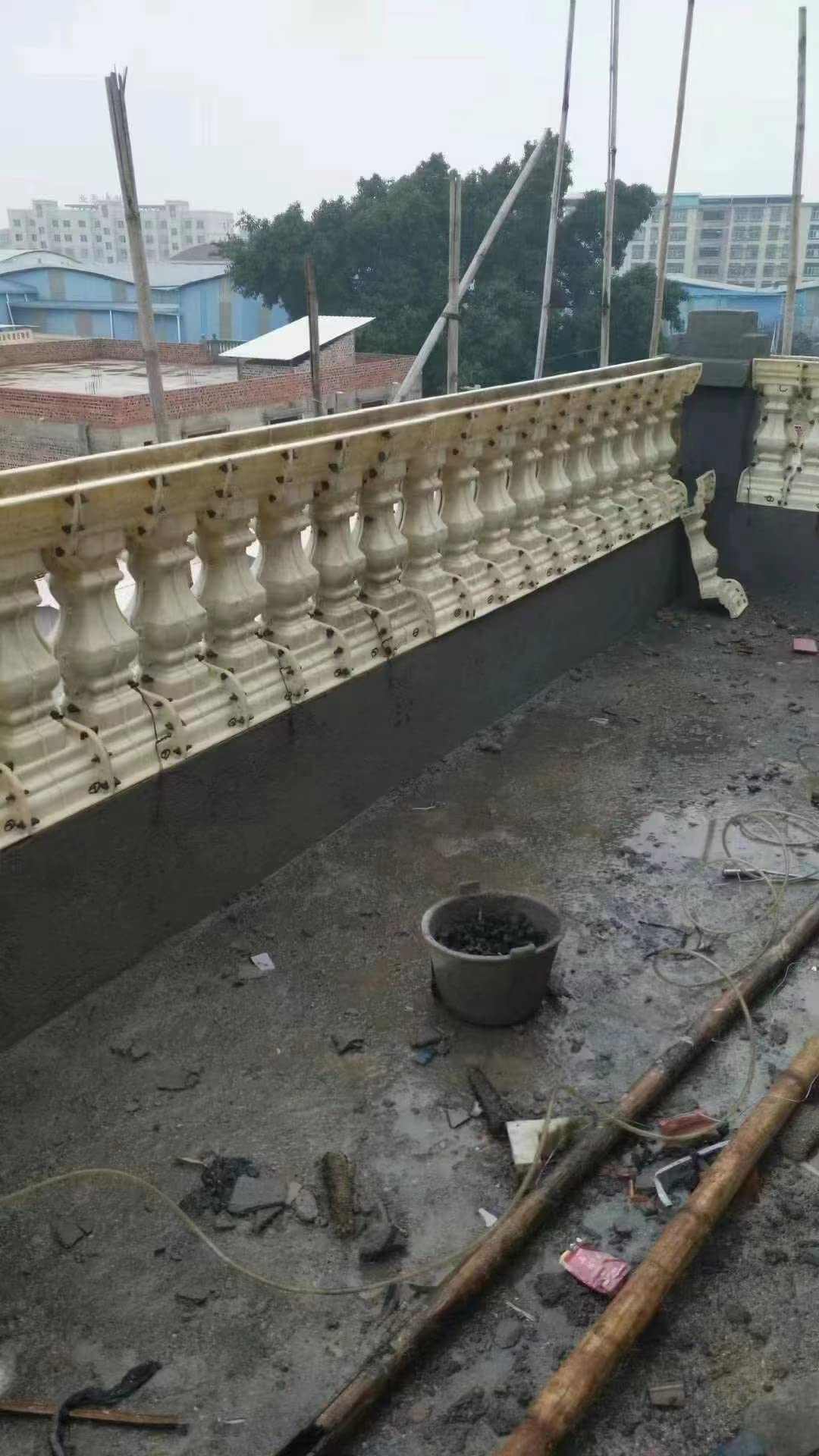 Reazone ABS 5 Per Meter 60cm high Square Gourd Terrace Casting Decorative handrail vase Column Concrete Fence Form Balustrade Mold