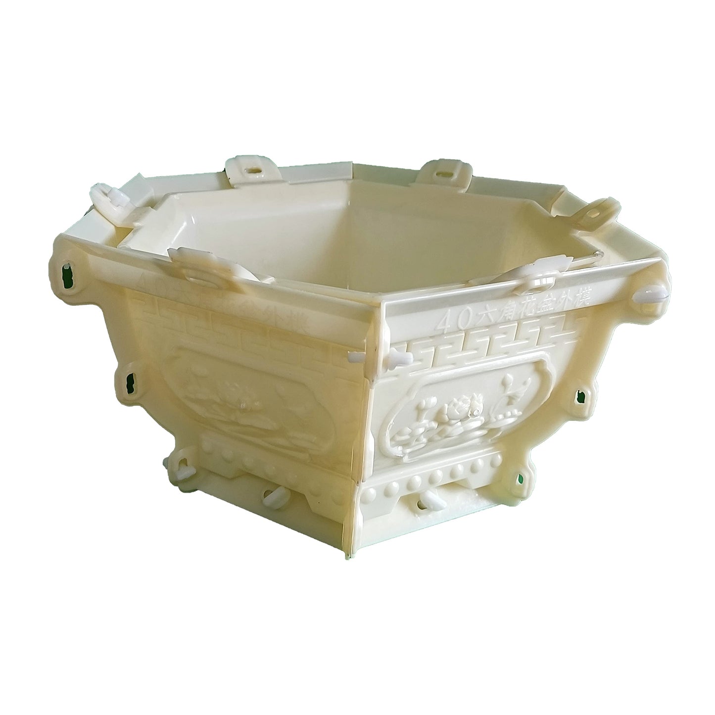 New Hexagon Flower Pot Thickened Mold ，Cement cast-in-Place Pot Model, Concrete Homemade Bonsai