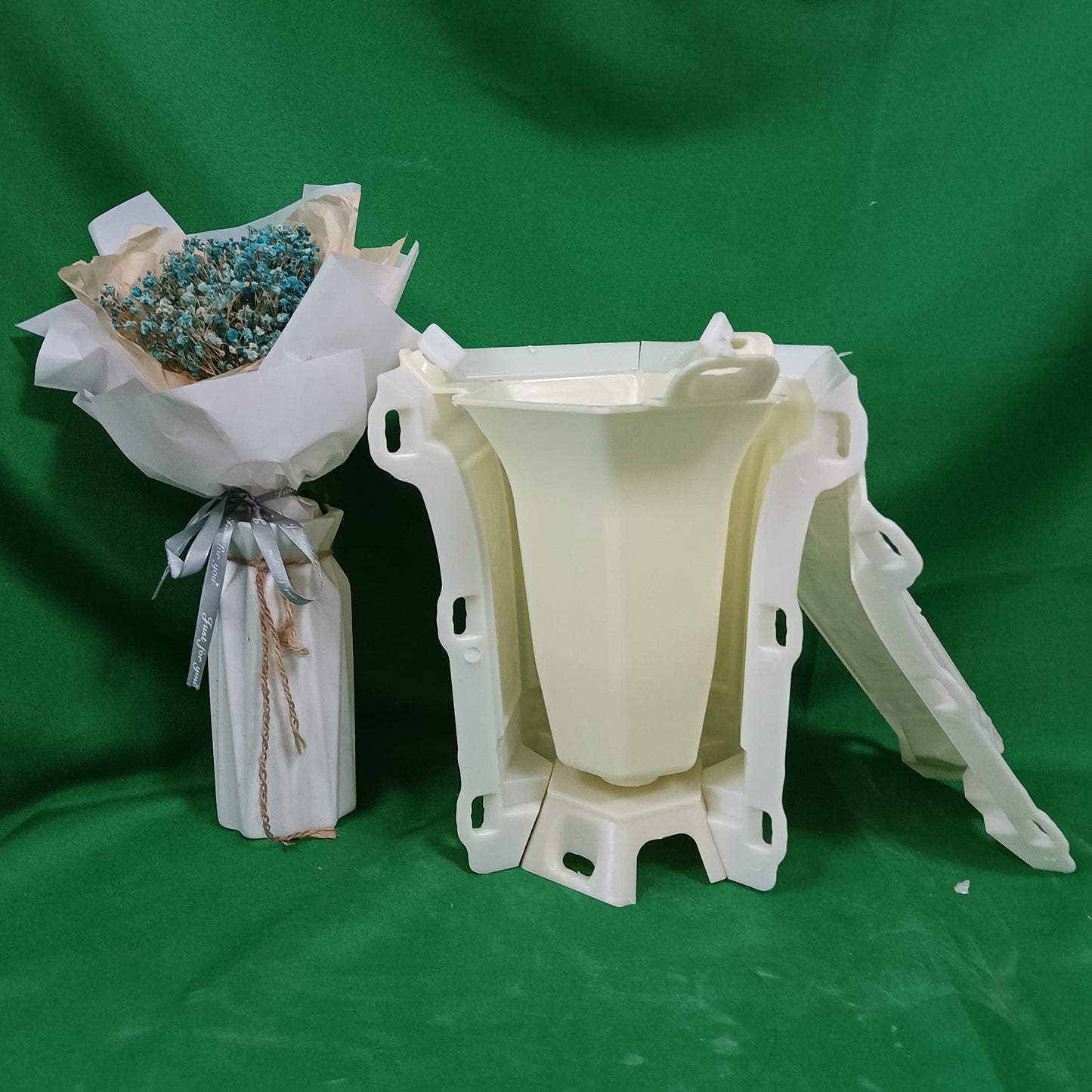 Height 22cm Flower Stand Plastic Concrte Planter Pot Molds for Outdoors