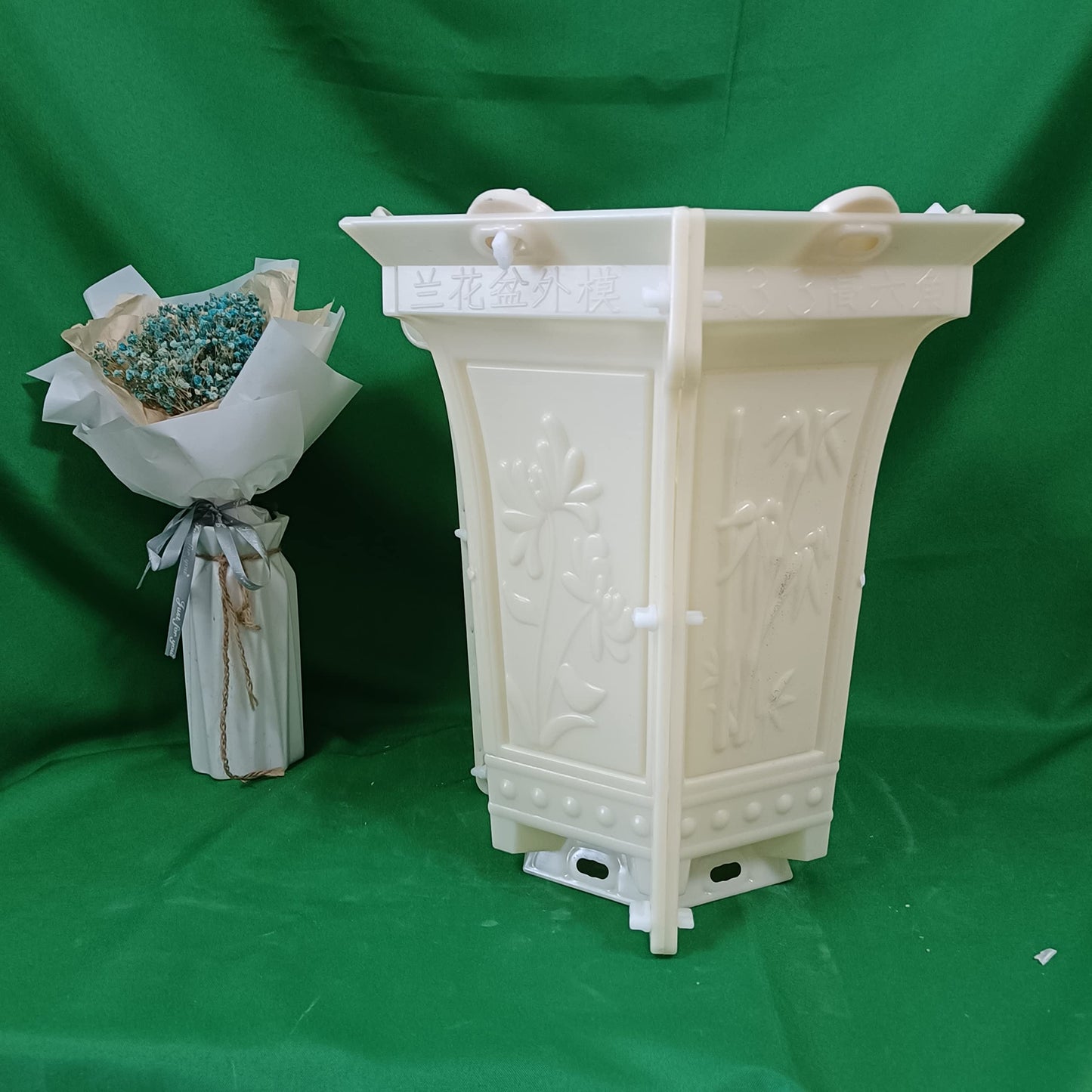 Height 55cm Flower Stand Plastic Concrte Planter Pot Molds for Outdoors