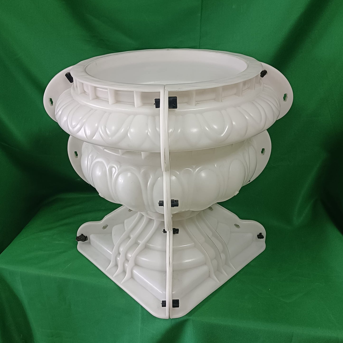Reazone Molds D50cm Garden Cement Plastic Precast Concrete Flower Pot Decorative Planter Molds, White, (RZF-08)