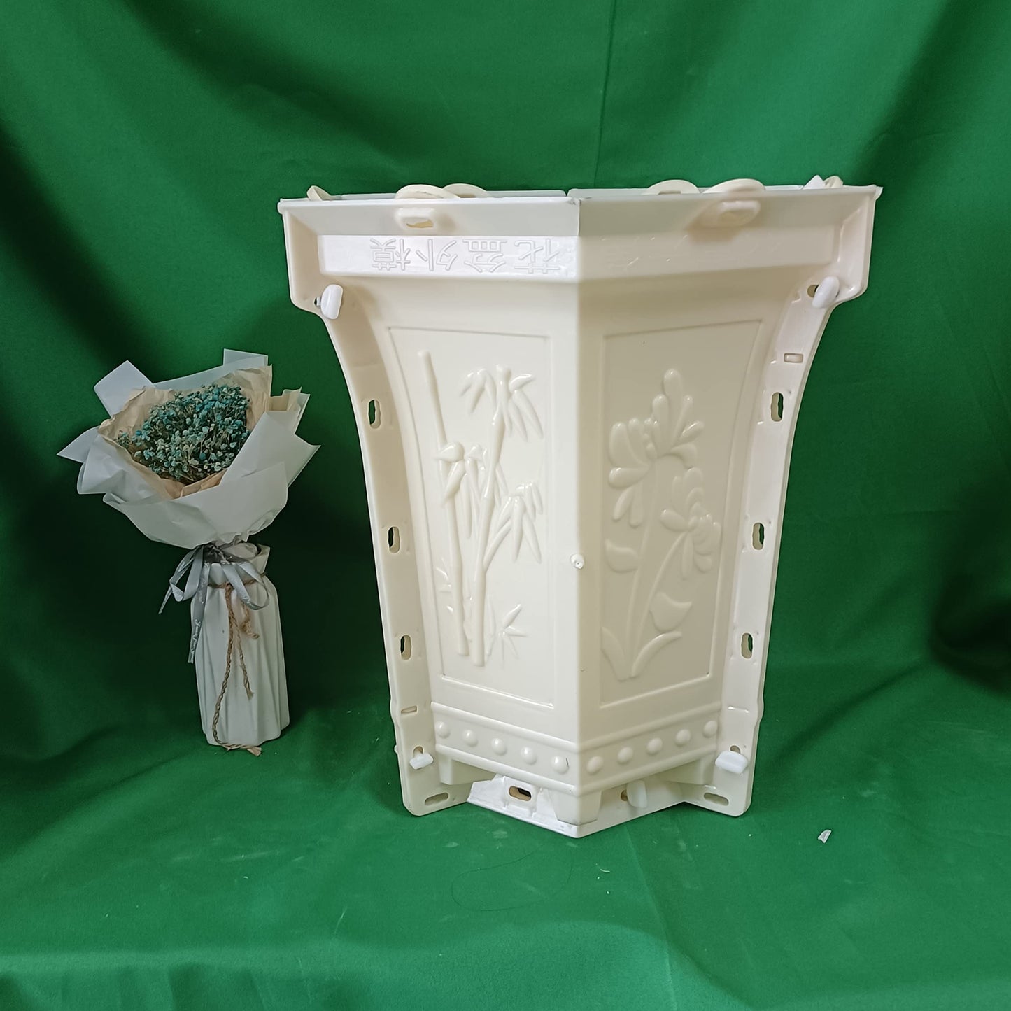 Height 44cm Flower Stand Plastic Concrte Planter Pot Molds for Outdoors