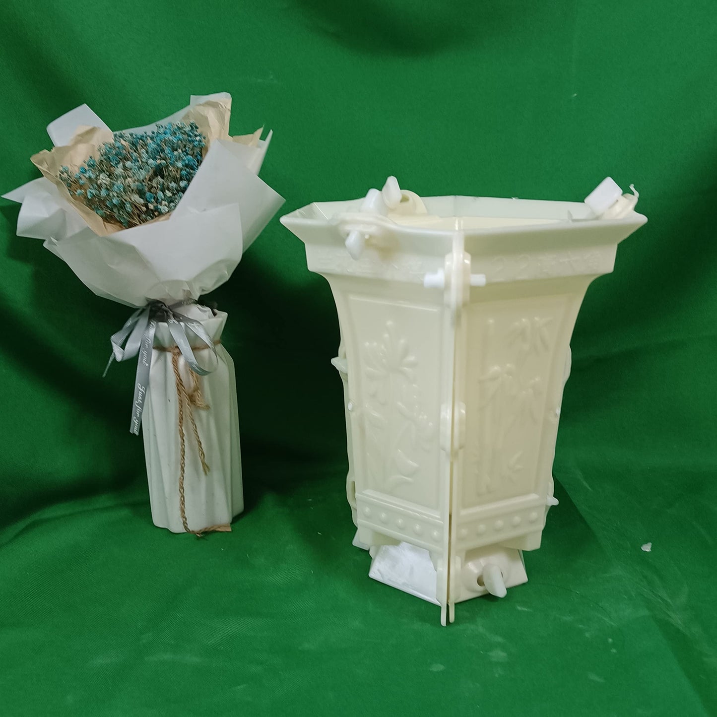 Height 22cm Flower Stand Plastic Concrte Planter Pot Molds for Outdoors