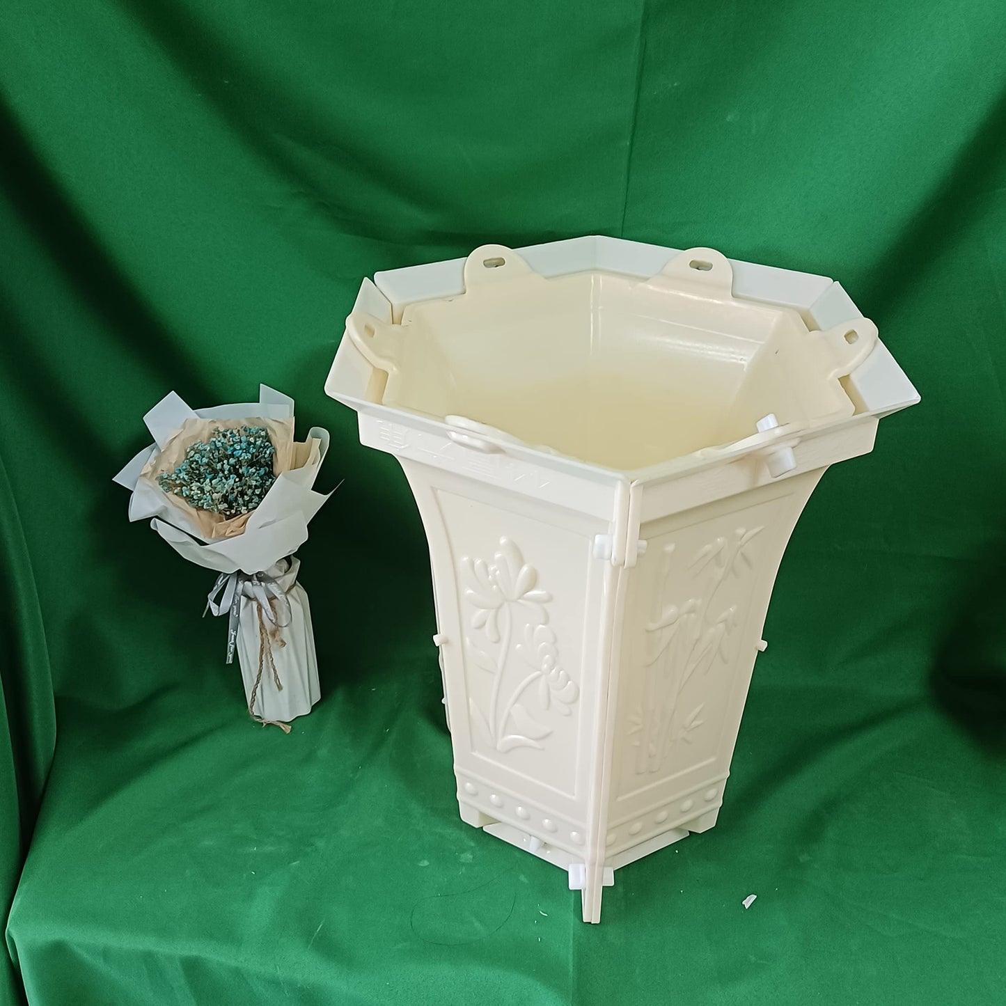 Height 44cm Flower Stand Plastic Concrte Planter Pot Molds for Outdoors