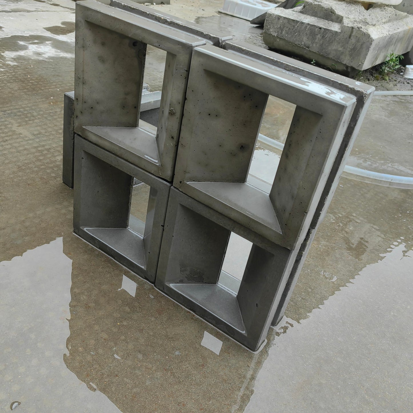 Cement net red double sided hollow brick plastic mold decoration decorative wall Concrete and Plastic Junction Box Enclosures, 20cm x 20cm x 10cm